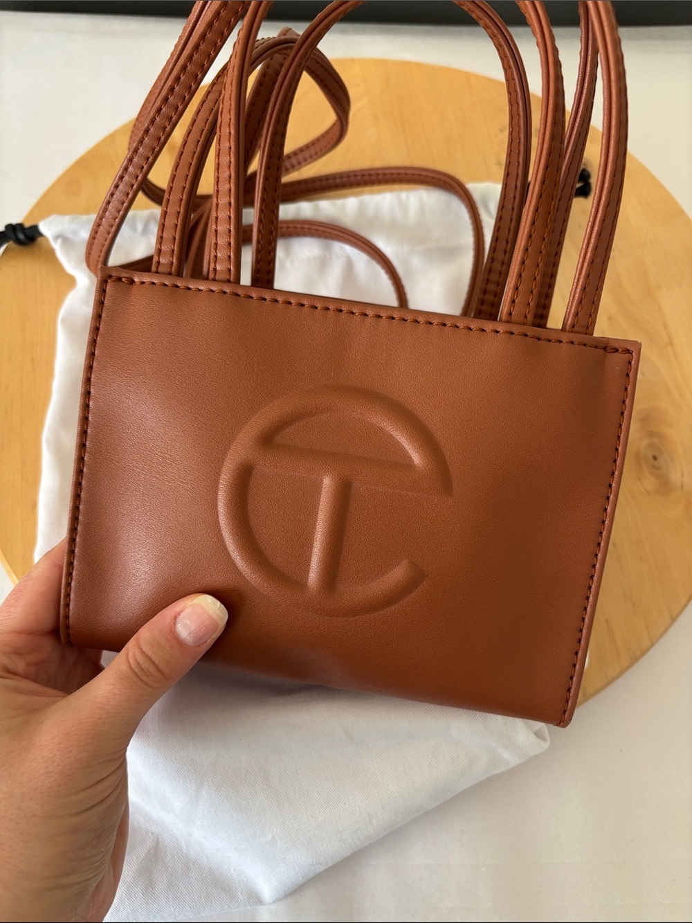 NEW Telfar Small Tote Crossbody Shopping Bag in Tan Brown